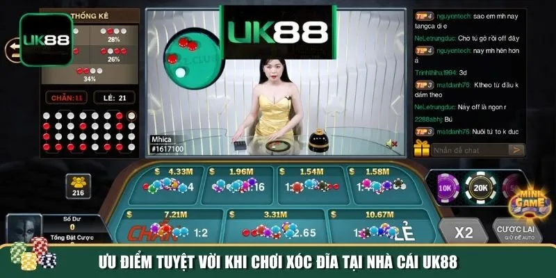 Những ưu điểm của cá cược xóc đĩa tại UK88 Những ưu điểm của cá cược xóc đĩa tại UK88